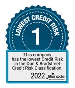 Logo Lowest credit risk, 2021, Bisnode